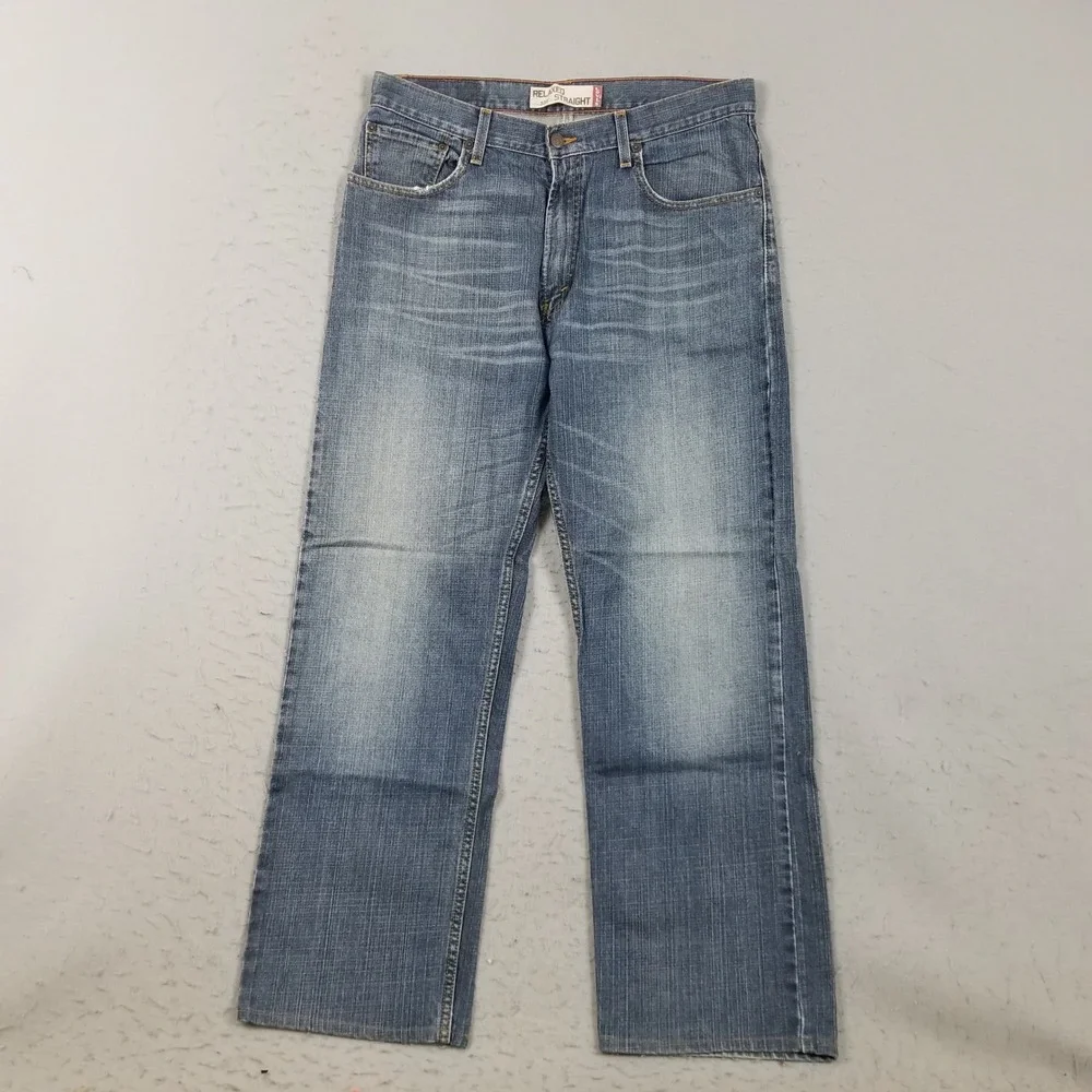 Levi's Jeans Mens 34x34 Blue 559 Relaxed Straight 100% Cotton Medium Wash Denim